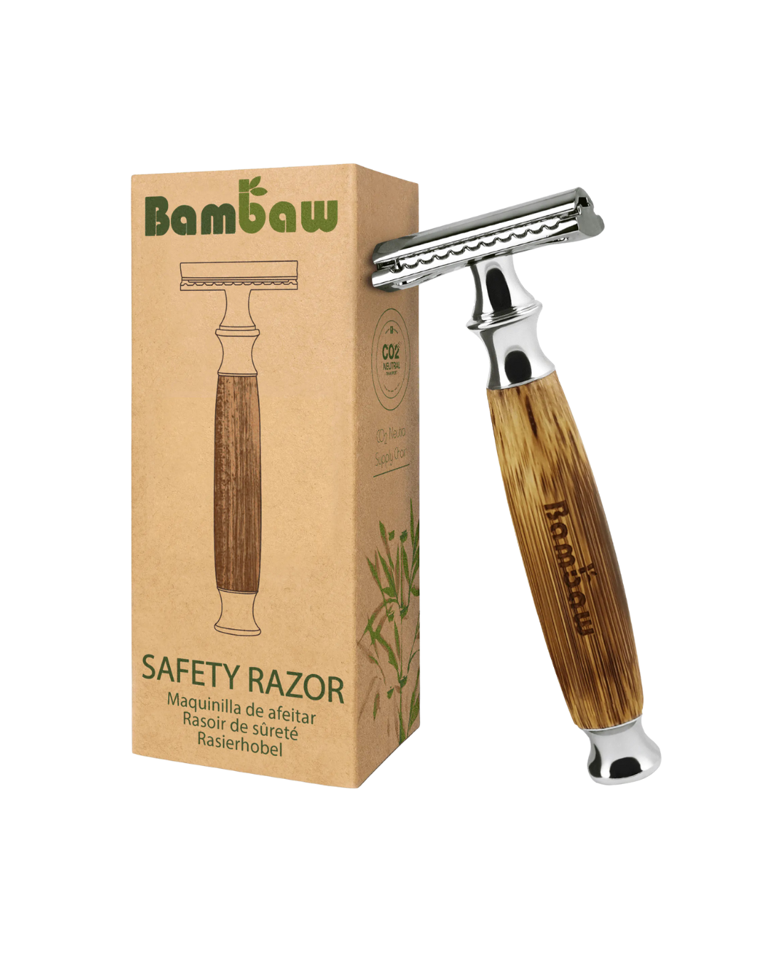 Bamboo Safety Razor | Classic Silver