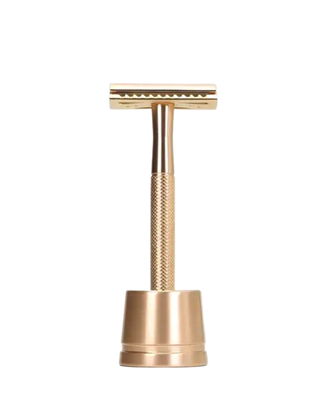 Metal Safety Razor with Stand | Rose Gold