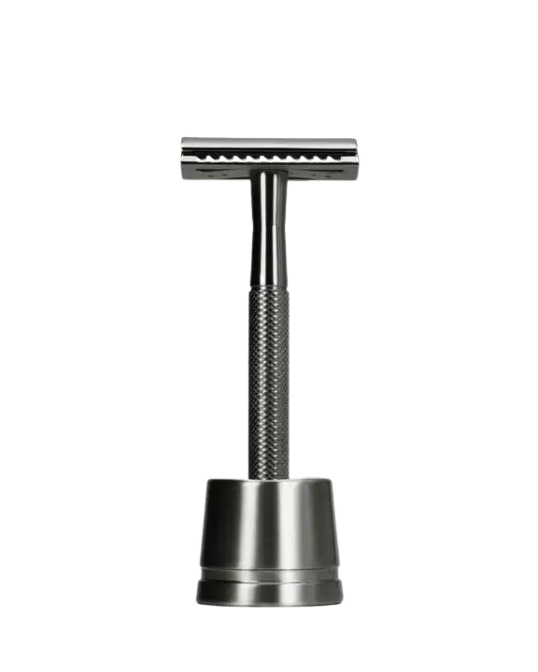 Metal Safety Razor with Stand | Black