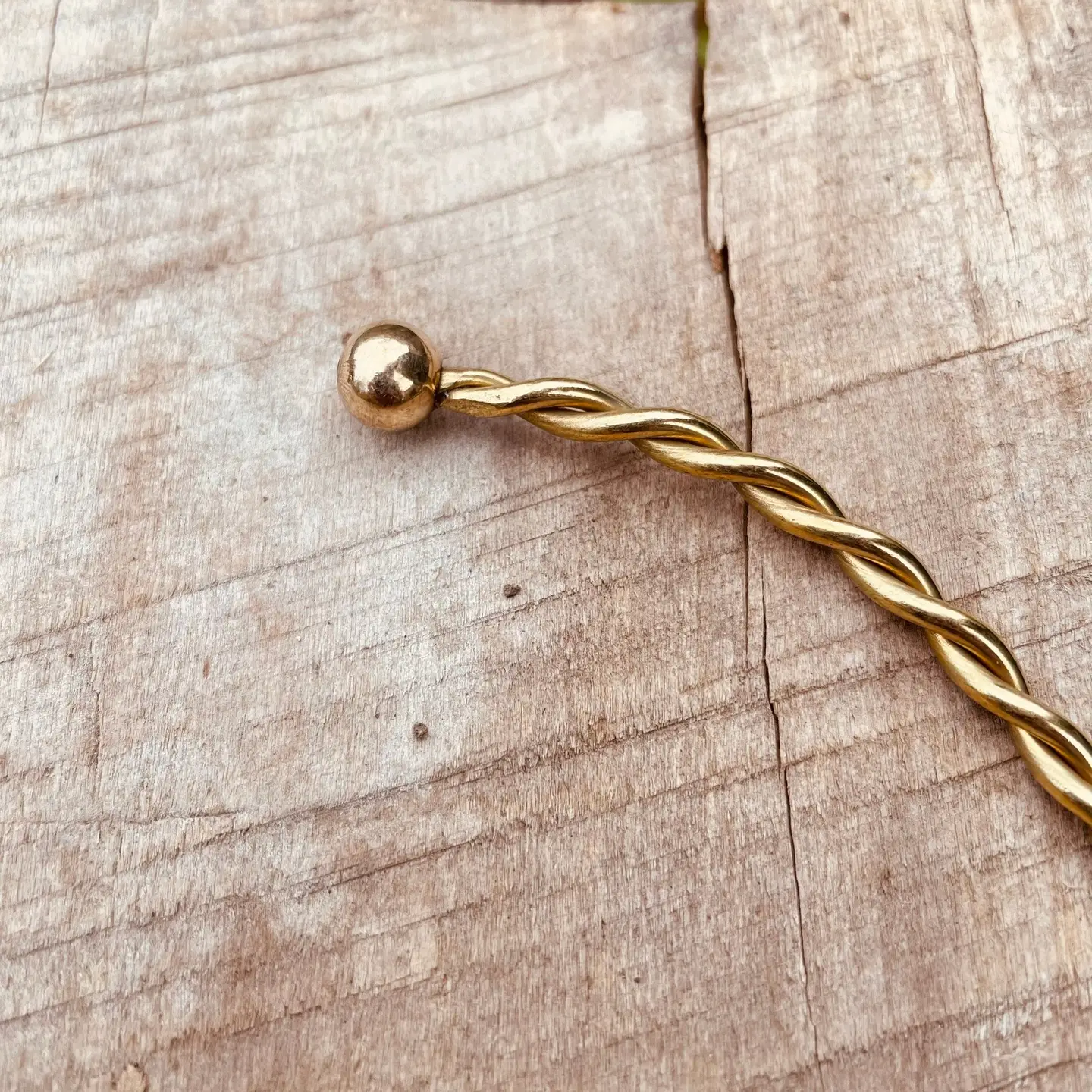 Twisted Choker Brass Necklace - Image 4