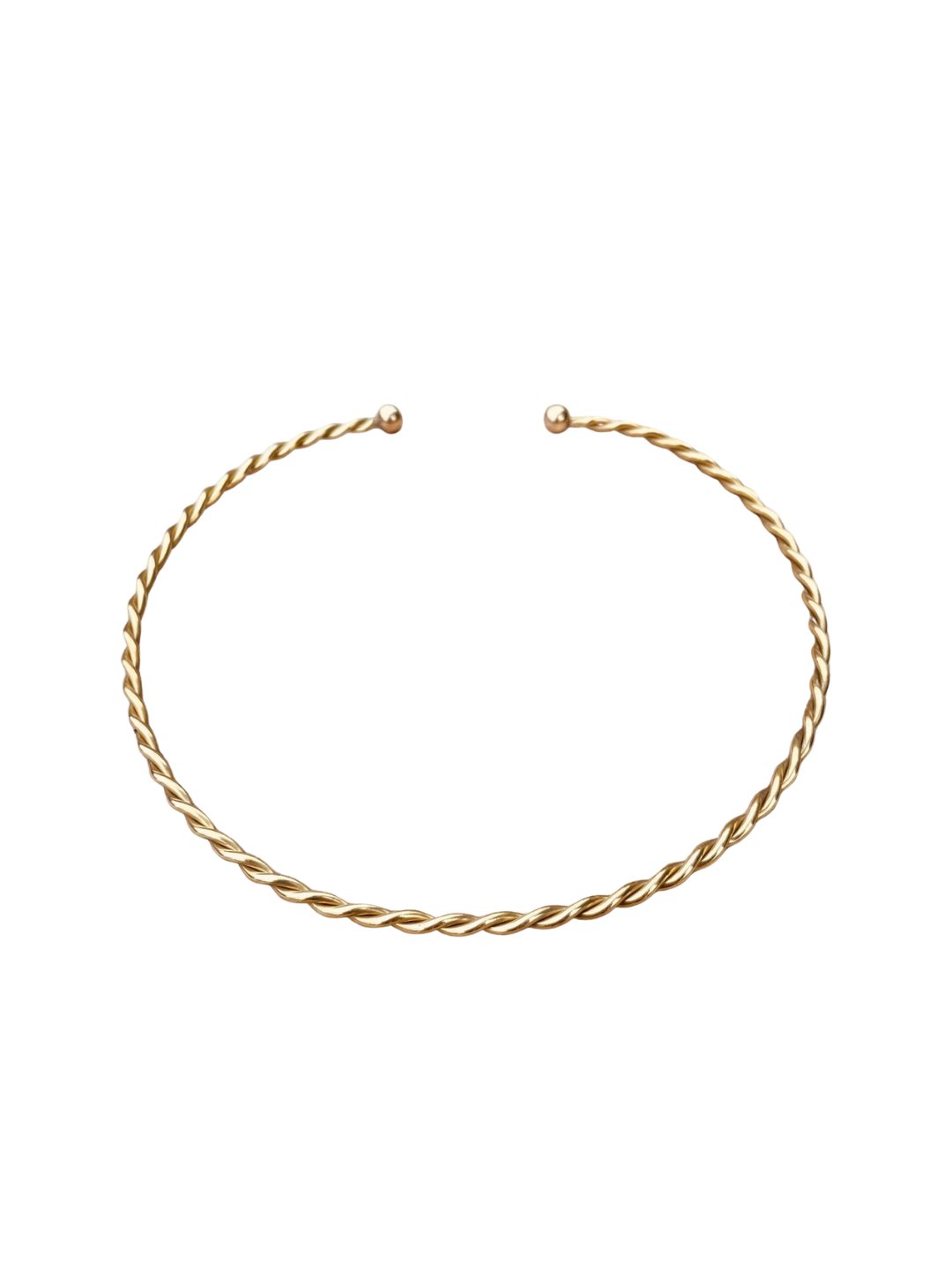 Twisted Choker Brass Necklace